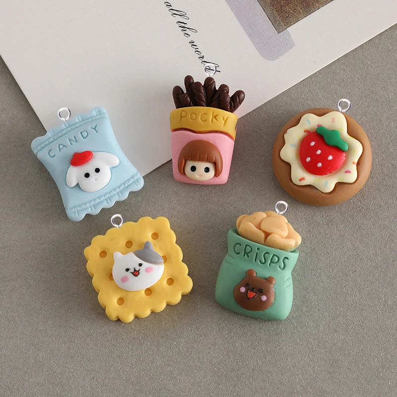 10 шт. милые животные Кошка Собака клубника конфеты подвески из смолы ювелирные изделия Сделай Сам чехол для телефона модные ювелирные изделия аксессуары C807