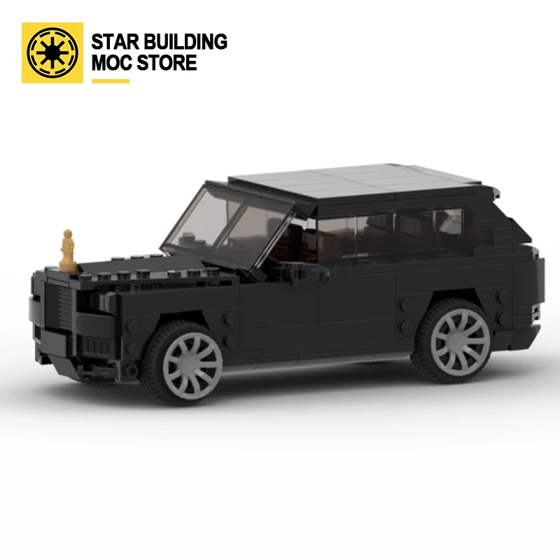

MOC Model Rolls Royce small gold man SUV Kulinan toy racing car speed gift set building blocks toy