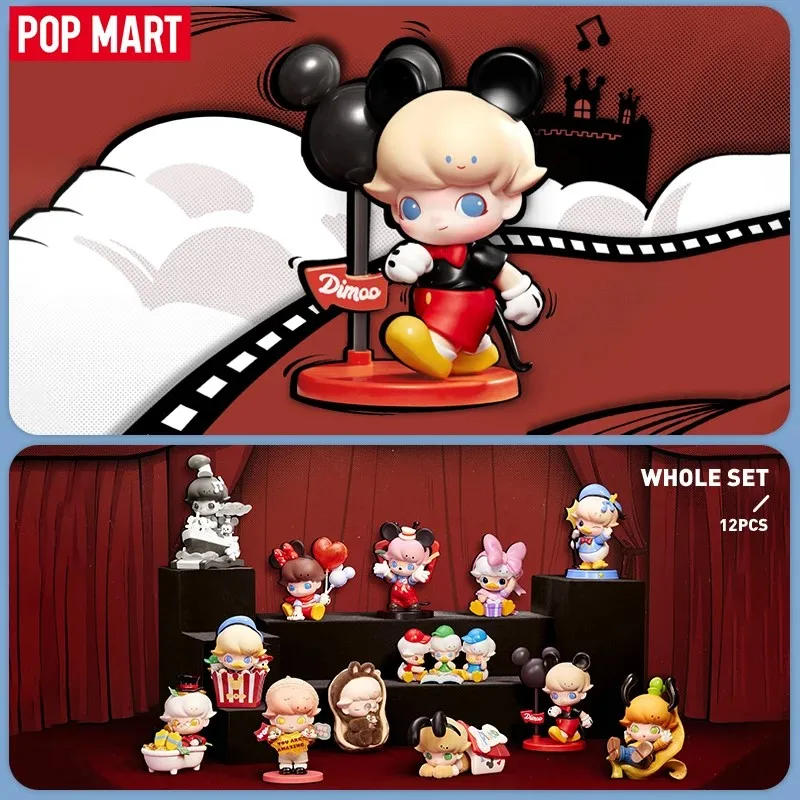POP MART DIMOO WORLD × DISNEY Series слепая коробка Mystery Box Guess Bag Toys Doll Cute Anime Figure Настольные