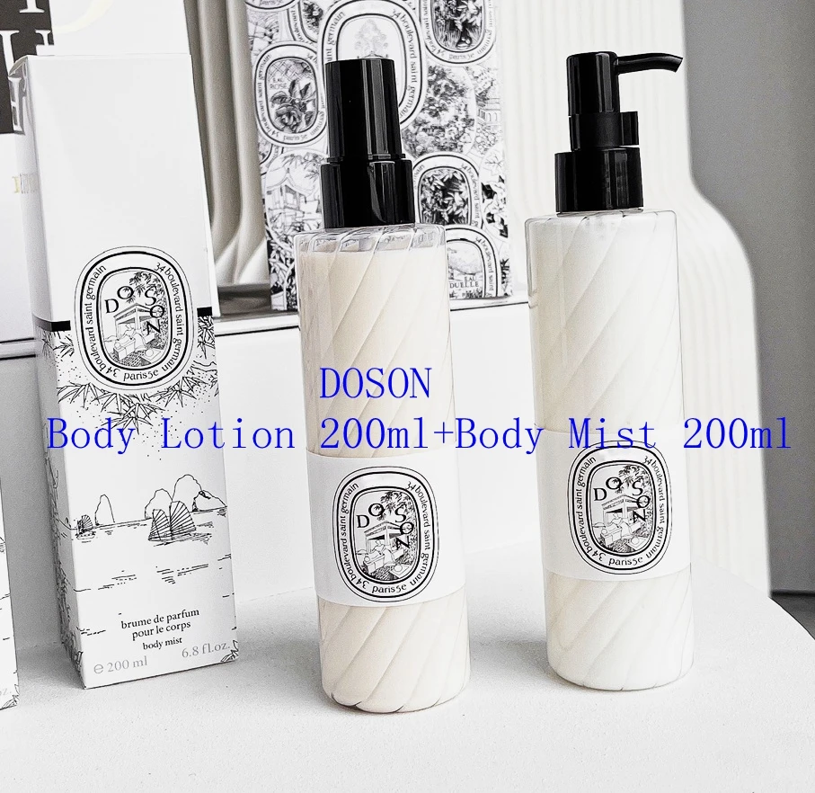 3SET Doson/PHILOSYKOS/Rose Bath Fragrance 2 Pcs/Set  Body Lotion 200ml+Body Mist 200ml  Whitening Moisturizing Nourishing