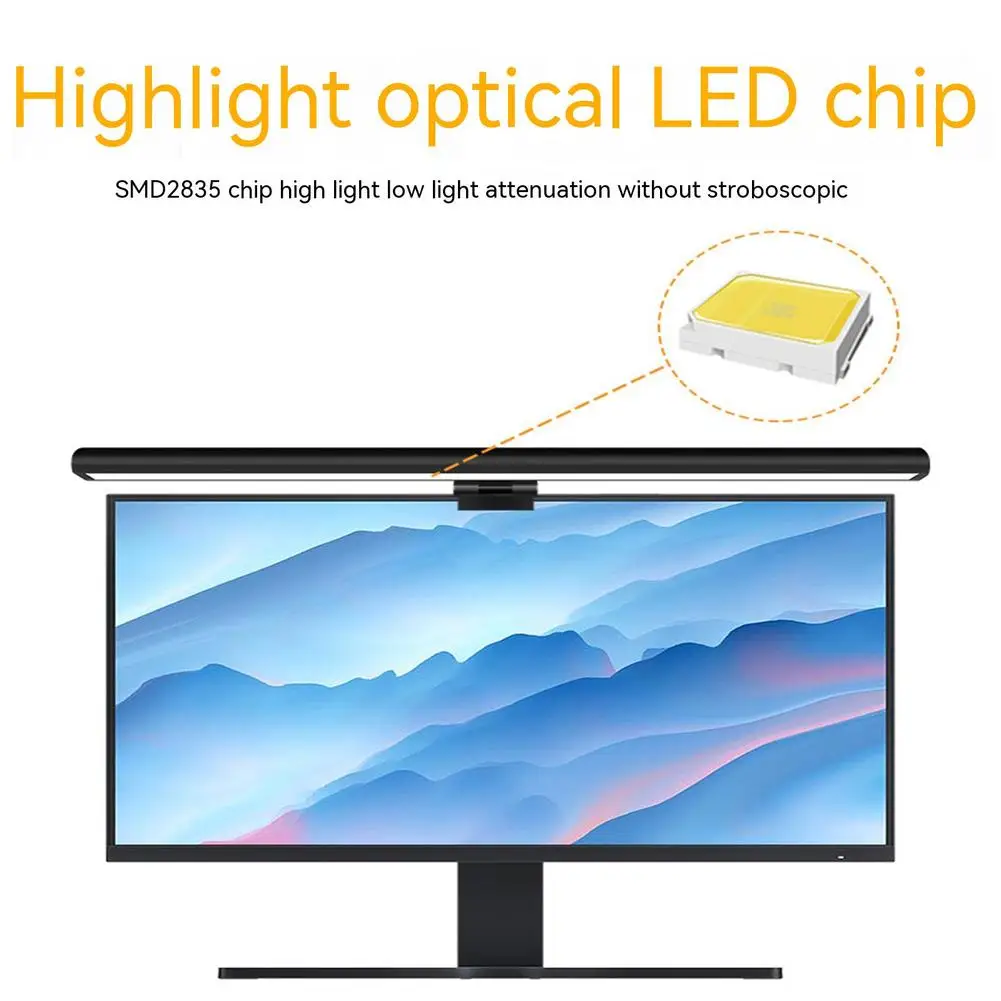 

Лампа для компьютерного экрана 5 В, 3 уровня, сенсорный датчик температуры цвета, настольная лампа с плавным затемнением, светодиодный ночник