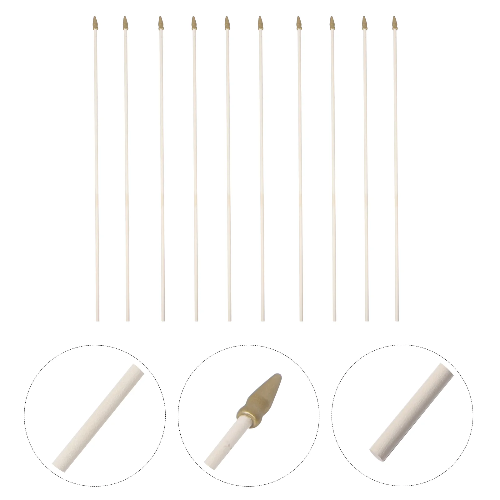 

10Pcs Flagpole for Flags Hand Waving Flagpoles Natural Wooden Flagpoles Flag Pole Sticks Replacements