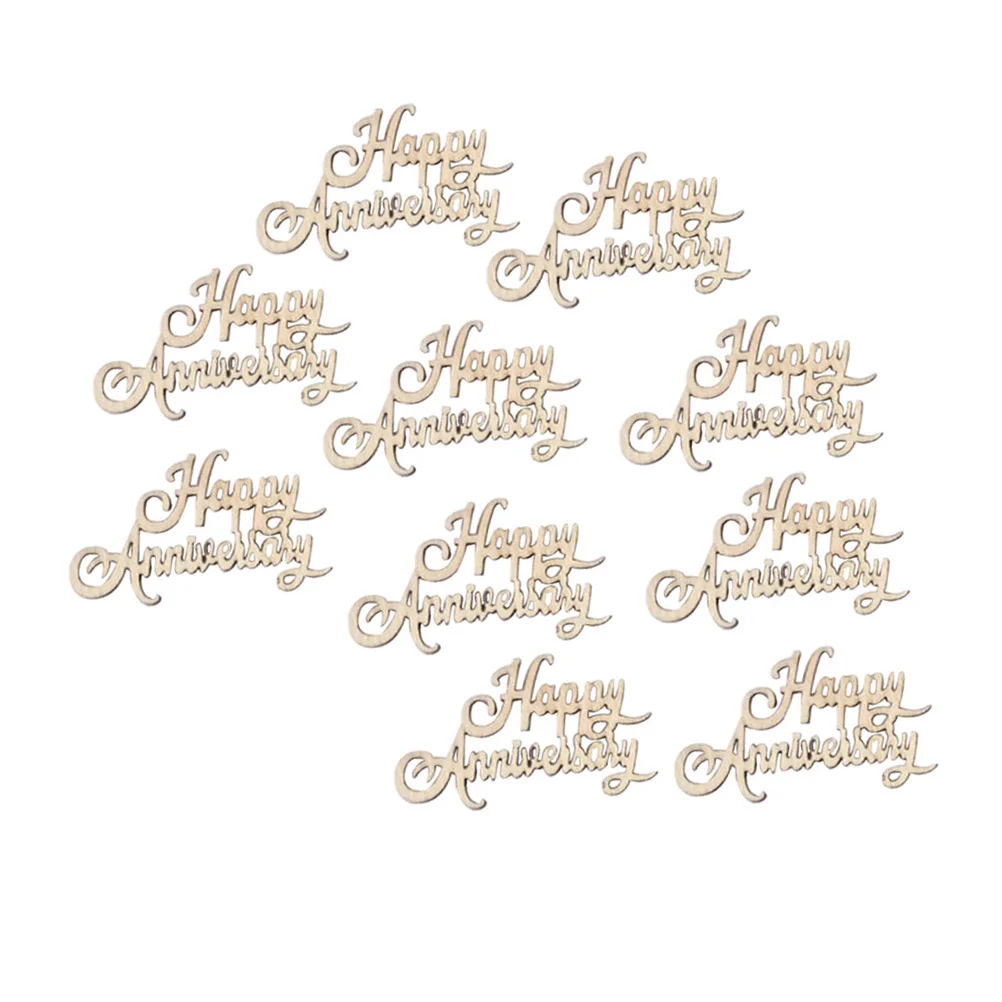 

15Pcs Happy Anniversary Slices Creative Chips DIY Crafts Party Scenery Decoration