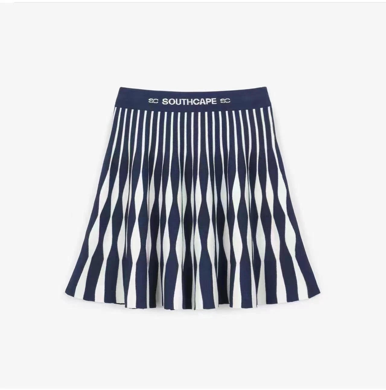 

Corrugated Knitted Korean Golf Apparel Women's Half Skirt Knitted Pendant Pleated Skirt Micro Elastic Sports High Ball Jersey