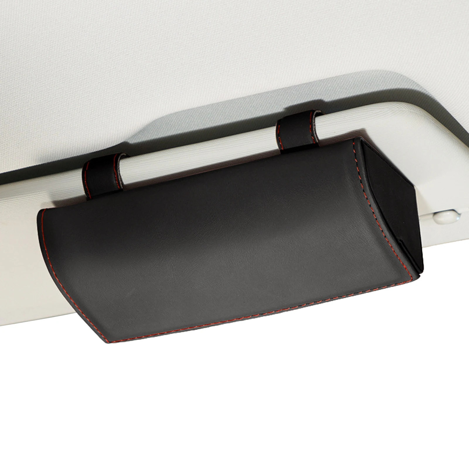 

Sunglass Holder For Car Visor Magnet Sunglasses Holder For Car Easy Intallation PU Leather Sunglass Case For Sun Visor Car Doors