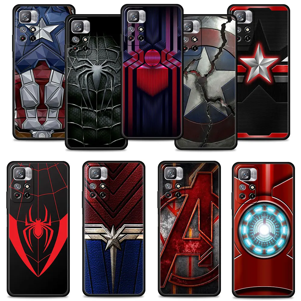 

Celulares Fundas Marvel Spider-Man Superhero Logo Original For Xiaomi Redmi 9A 9S 7 9 K40 8 9T 10 9C 11 Pro 10C K50 K40S