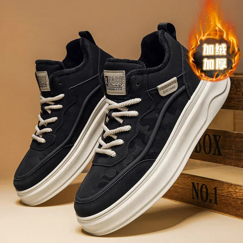 Мужские зимние уличные ботинки взрывной стиль рабочие высокие нескользящие