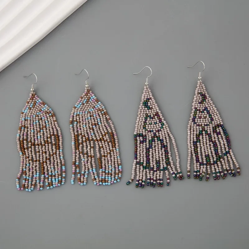 Серьги из рисовых бусин в стиле ретро модные минималистичные серьги с кошачьим