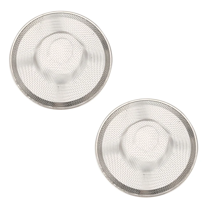 

2X Kitchen Basket Drain Garbage Stopper Metal Mesh Sink Strainer