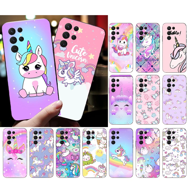 

Cute Unicorn Phone Case for Samsung Galaxy S23 S22 S21 S20 Ultra S20 S22 S21 S10E S20FE Note 10Plus 20 Ultra Funda