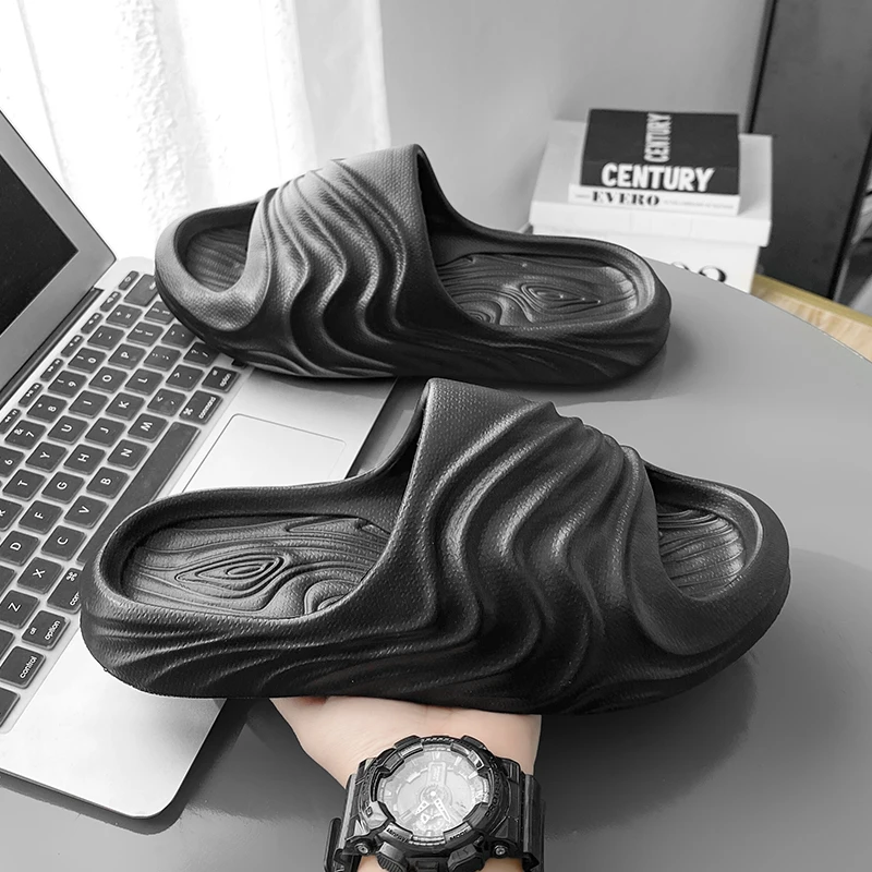 Men Slides Summer Sandals For Men Indoor Home Bathroom Slippers Outdoor Leisure Tongs Trend Male Slides