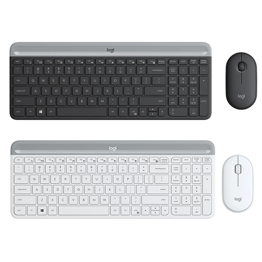 

Logitech MK470 Wireless Mouse Keyboard 2.4GHz 1000DPI Silent Office Simplicity Fashion Frivolous USB Nano Optical Combos