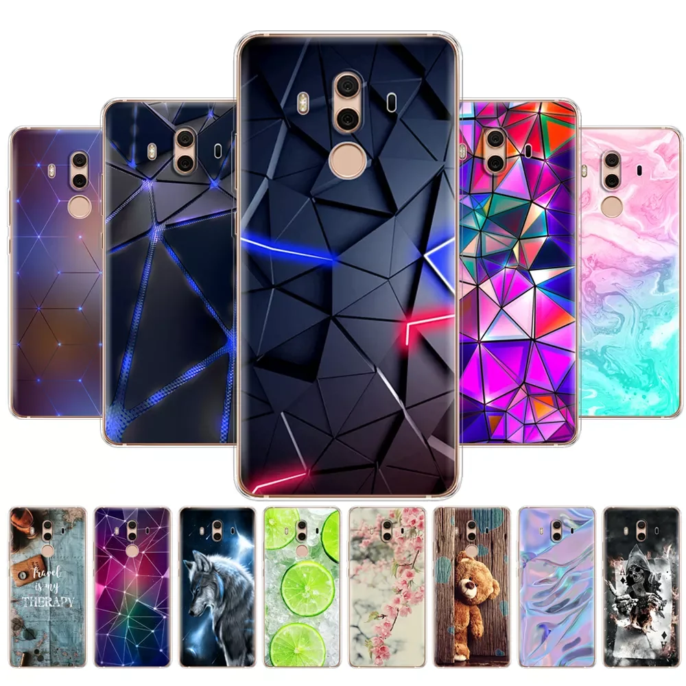 

soft TPU Case For Huawei Mate 10 lite Printing Drawing silicon Phone Cases Cover For Huawei Mate 10 pro coque for mate 10