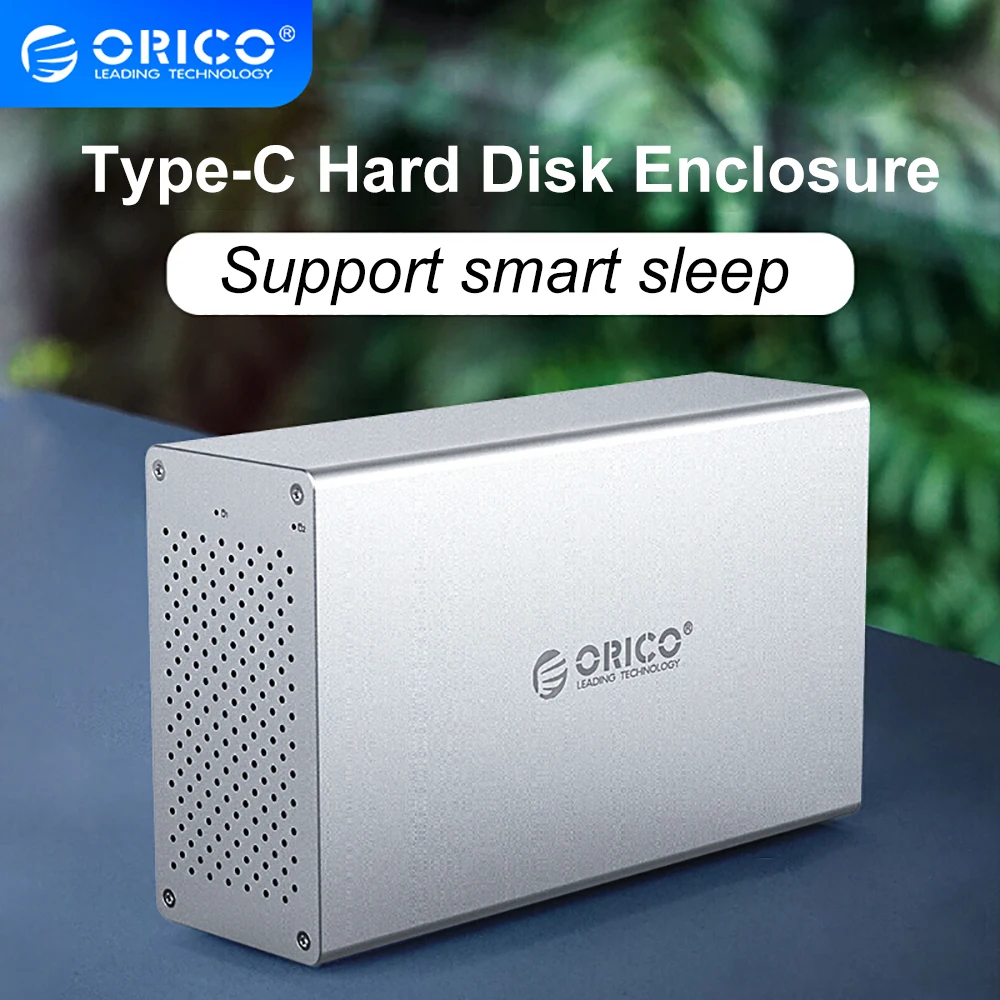 

Док-станция для 2 жестких дисков ORICO, 3,5 дюйма, USB Type-C, 20 ТБ, 5 Гбит/с, 12 В