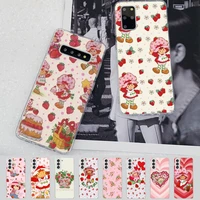 fhnblj strawberry shortcake girl phone case for samsung s21 a10 for redmi note 7 9 for huawei p30pro honor 8x 10i cover