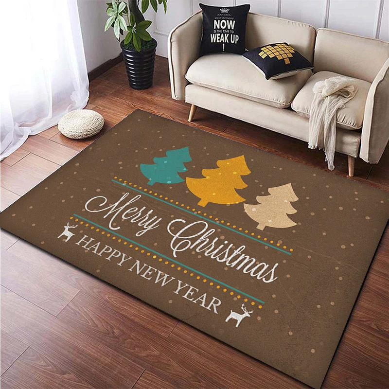 Christmas New Year Gift HD Printing Area Carpet, Living Room Sofa Decorative Carpet, Anti-skid Mat, Alfombras Direct Shipment