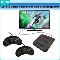 mini tv games console retro 16 bit for sega player video game built in 246 classic games arcade gaming player christmas gift