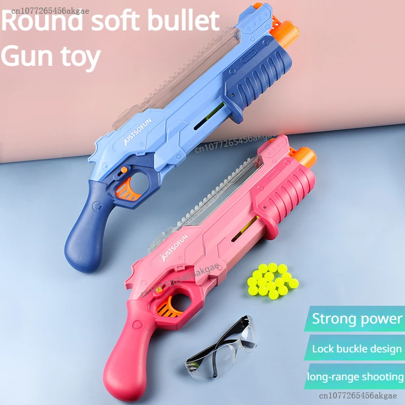 

Soft Bullet Toy Gun Ball Bullets Children Manual Gun Toys Round Foam Darts Blaster Gift For Boy Kids Adult Outdoor Battle Game