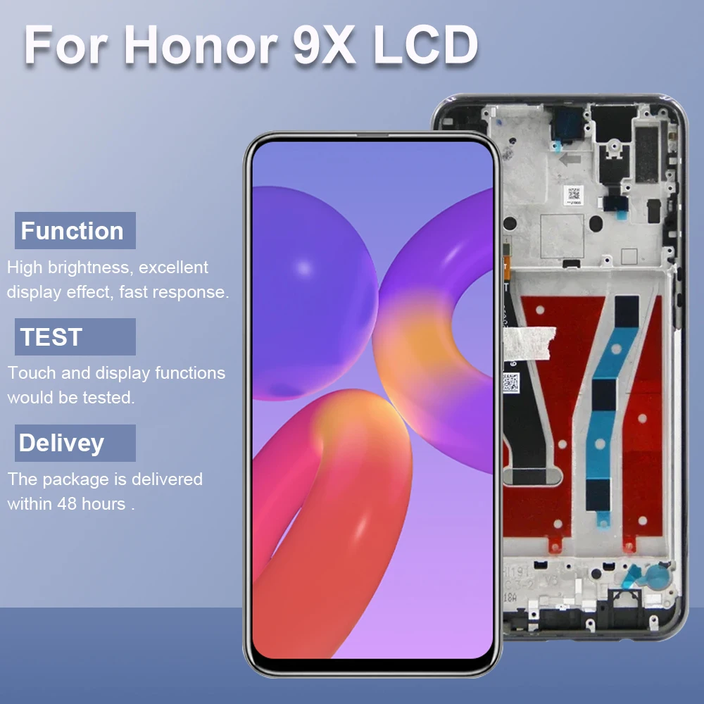 ЖК-экран для Honor 9X STK-LX1 ЖК-дисплей дигитайзер сенсорного экрана с рамкой HLK-AL00 HLK-TL00