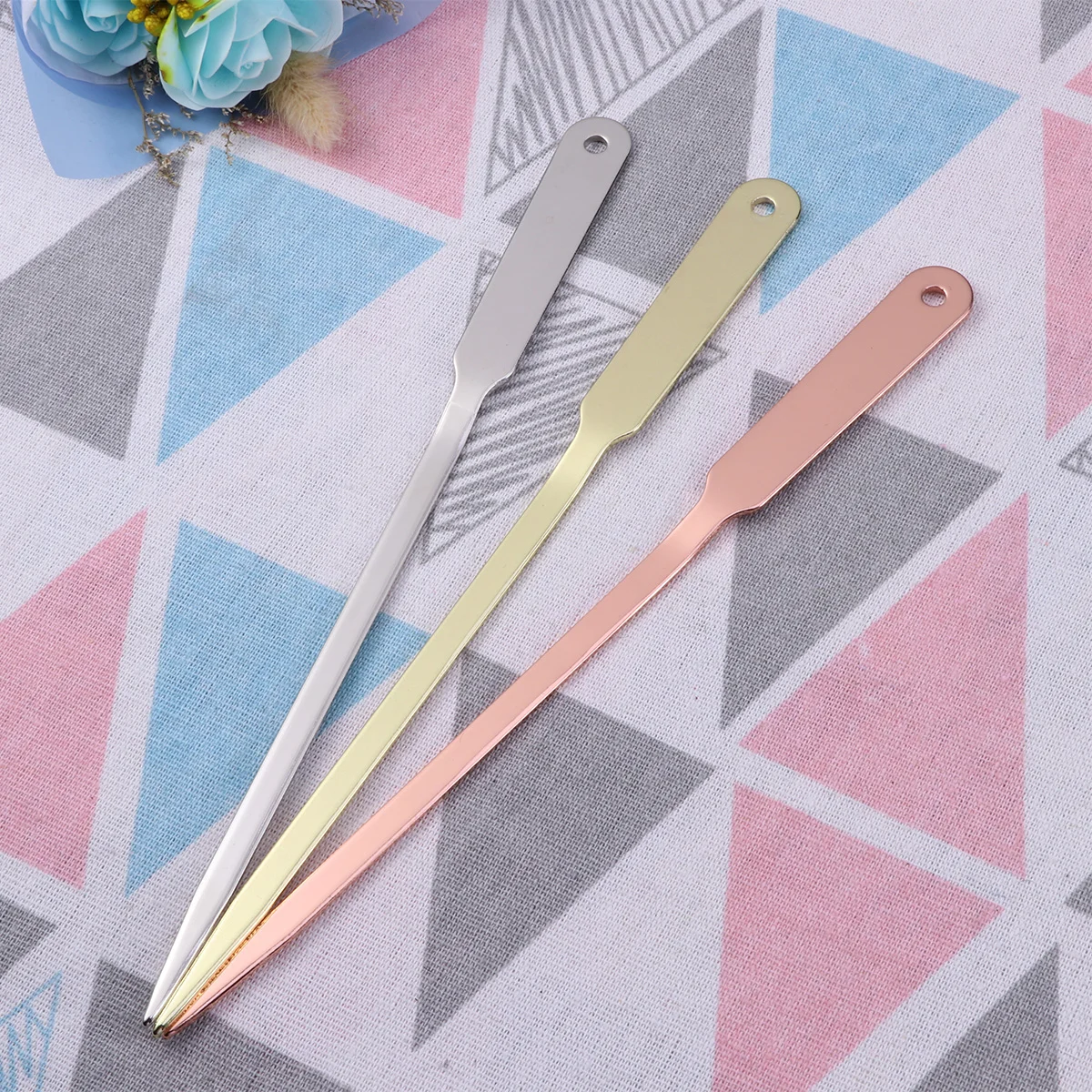 

3pcs Metal Metal Metal Metal Custom Letter Openers Portable Stainless Steel Hand Letter Envelope Lightweight Metal