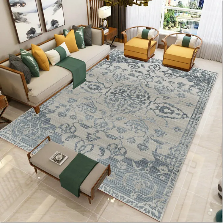 

Retro Style Printing Rug Bedroom Living Room Study Large Area Carpet Living Room Coffee Table Non-Slip Floor Mat Washable