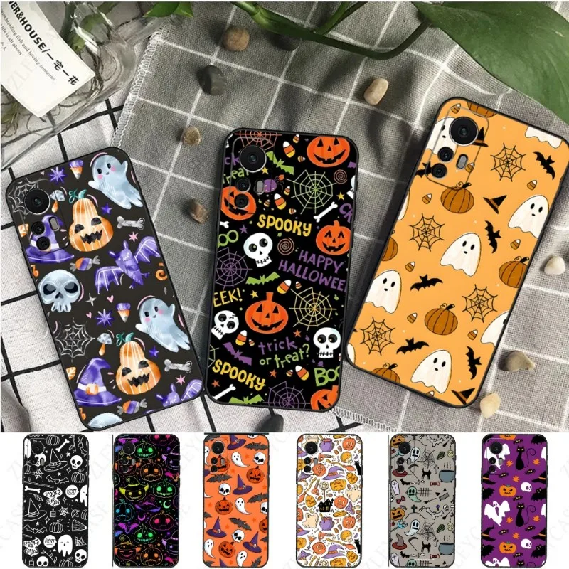 

Halloween Bat Pumpkin Phone Case For Xiaomi 8 9 11 9T 12 13 11T 11X 9SE 11i Lite Ultra Note10 Poco F3 M4 M3 X4 GT Pro Cover