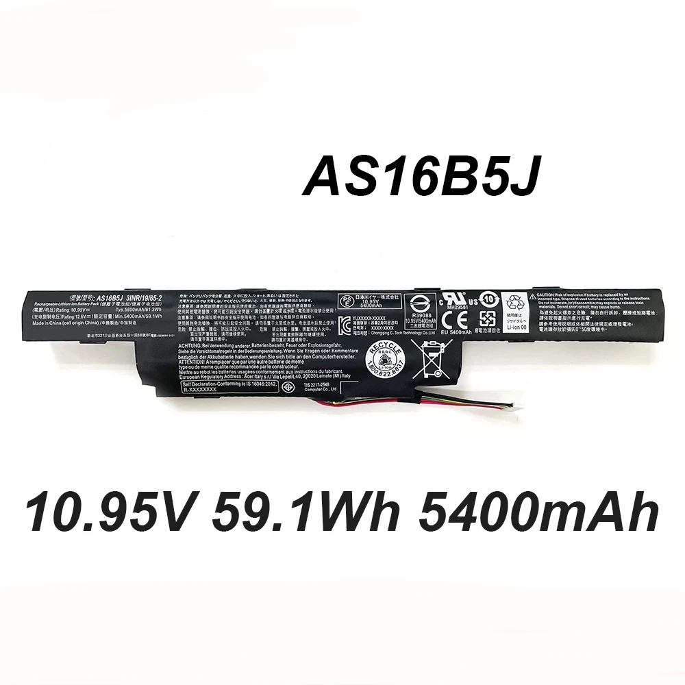 AS16B5J AS16B8J 10 8 V 5400mAh Аккумулятор для ноутбука Acer Spin E5-575G 53VG 5341 75MD F15 F5-573G 500N 51LQ Series
