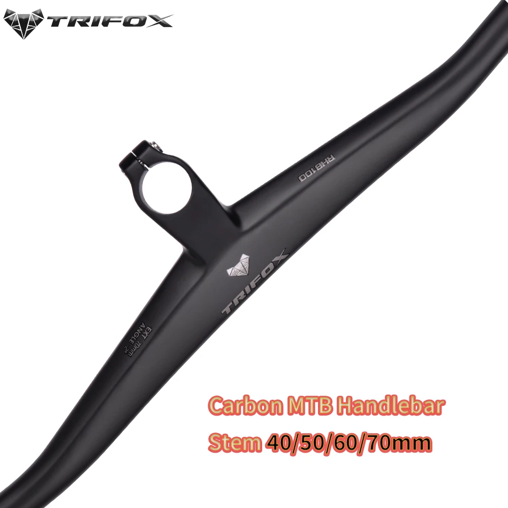 Руль горного велосипеда TRIFOX Carbon MTB подъемник-2 градуса цельная матовая UD горный