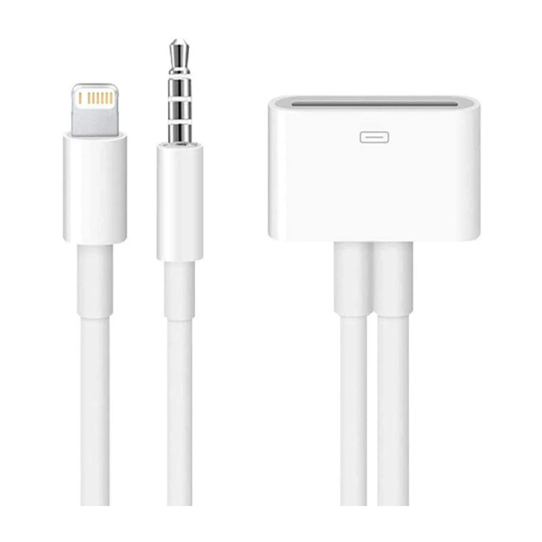 

Lightning to 30 Pin Adapter 3.5mm AUX Audio Port Support Charging Data Transmission for iPhone 6 6 Plus 5s 5c 5 4s 4 iPad iPod