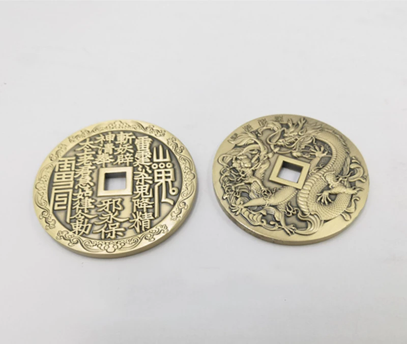 

Taoist Bagua copper coin, mountain ghost money, Bagua jewelry, pendant, geomantic ornament