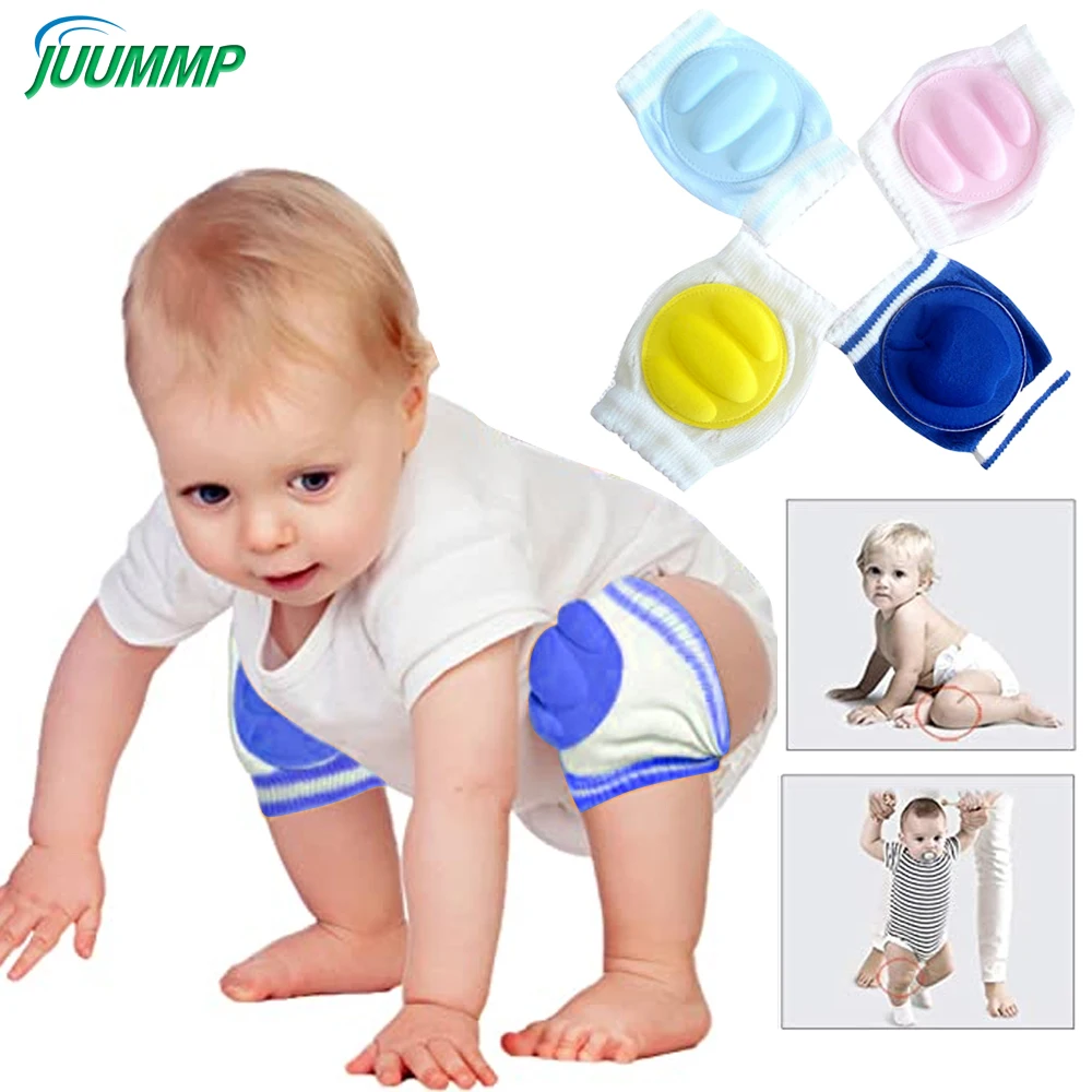 

1Pair Baby Knee Pads for Crawling - Adjustable Breathable Safety Protector, Anti-Slip Elastic Knee Elbow Pads Cushion For Babies