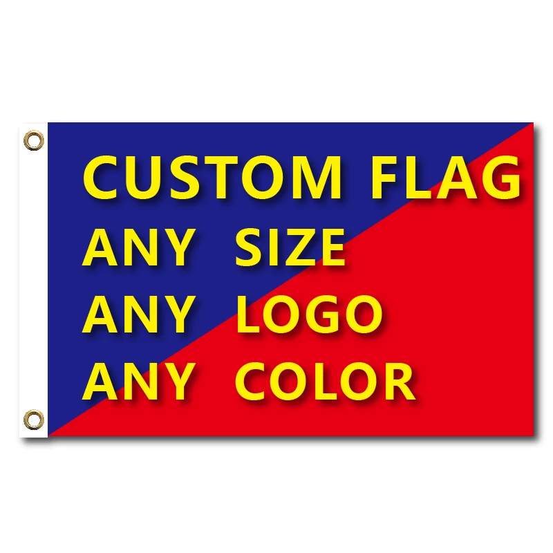 

Custom Flag, Print Your Own Logo/Design/Words - Vivid Color, Double Stitched - Customized Flags Banners with Brass Grommets