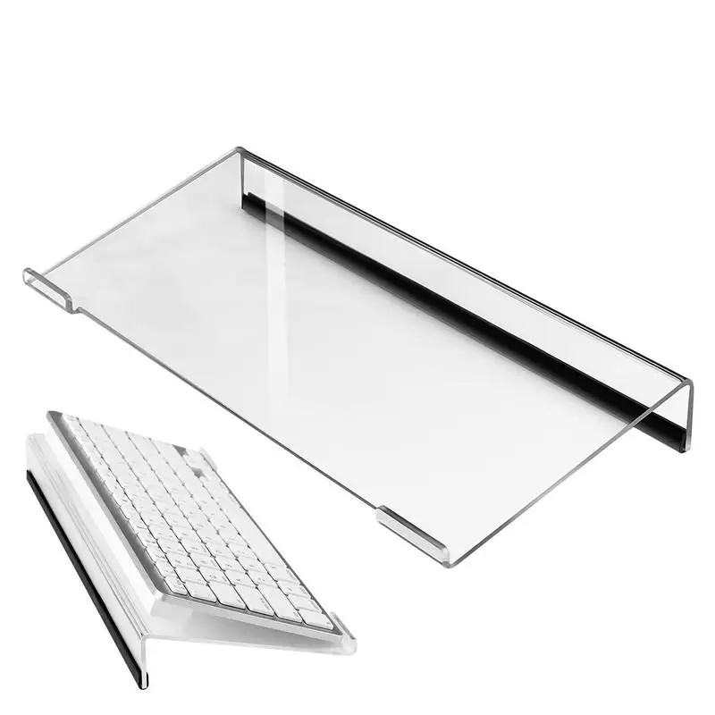 

Tilted Keyboard Holder Acrylic PC Keyboard Lift Clear Display Tray Computer Keyboard Accessories For Ergonomic Typing Holder For