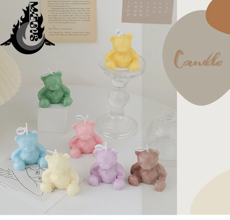 

INS Korea Cute Bear Candle Fragrance Scented Candle Handmade DIY Home Decoration Ornaments Souvenir Christmas New Year 2022 Gift