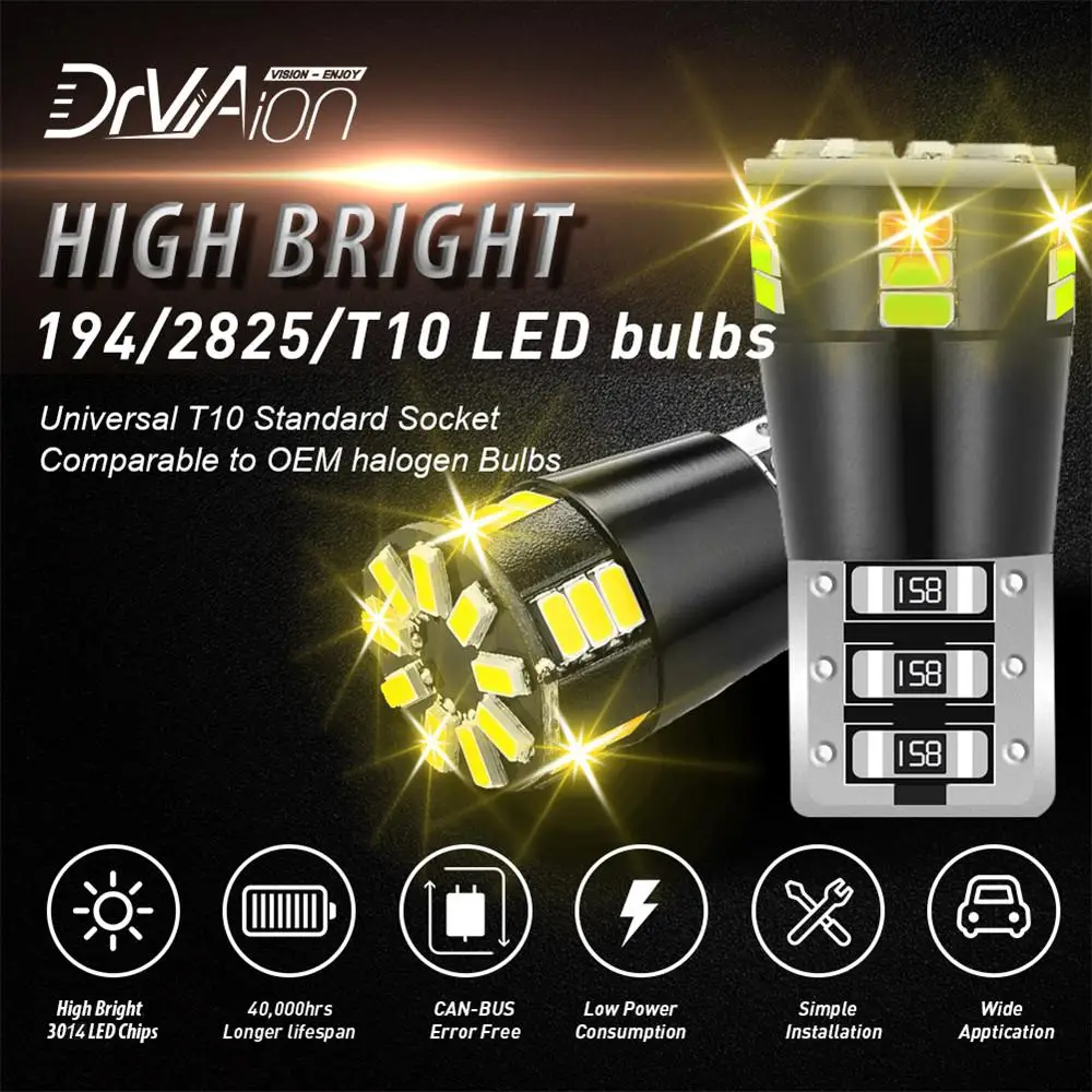 

Передние/задние боковые габаритные огни T10 Plug & play, универсальное освещение багажника, для грузовых помещений, ярлык с низкой мощностью, Аксе...