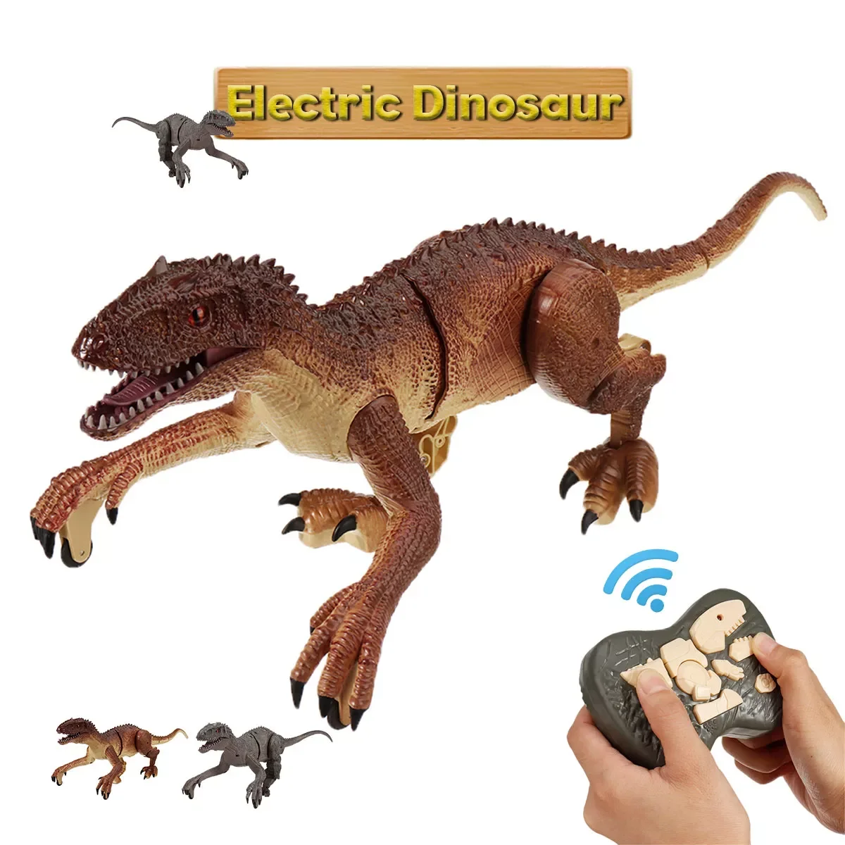 2.4G RC Dinosaur Raptor Jurassic Remote Control Velociraptor Toy Electric Walking Dino dragon Toys For Childrens Christmas Gifts enlarge
