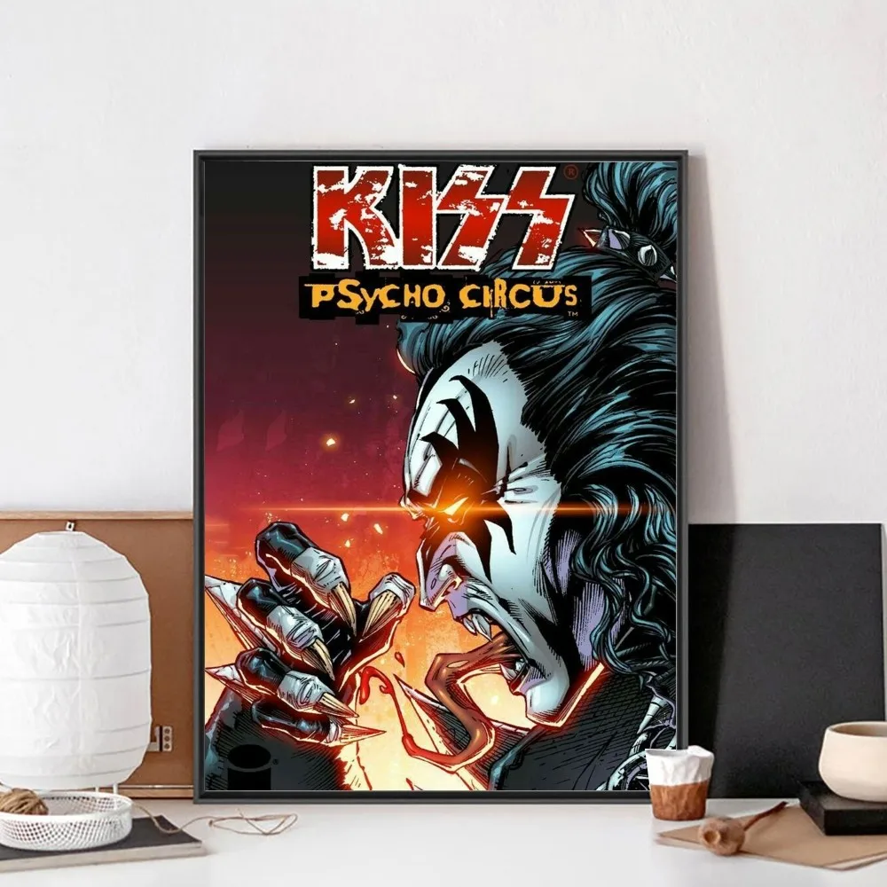 Отображение группы рок в бумаге из крафт-бумаги винтажный без рамки для бара