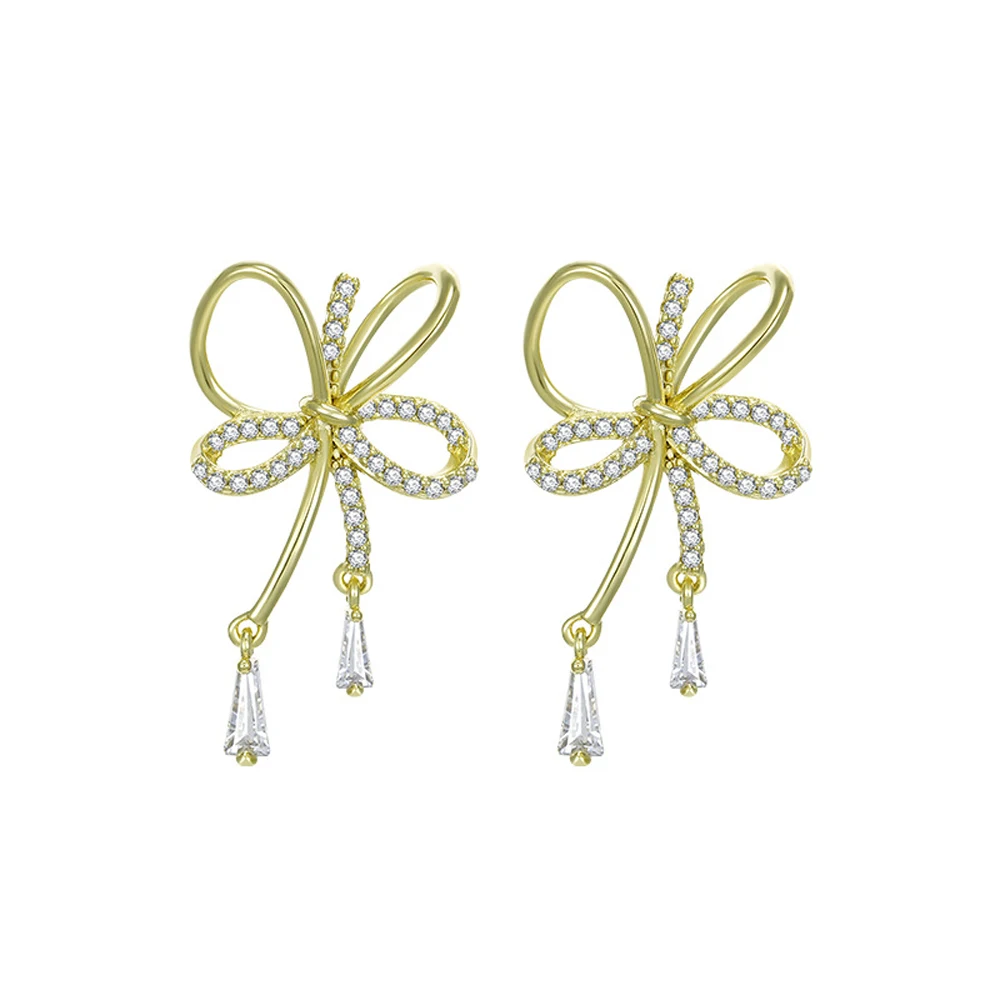 

Agsnilove 14K Gold Plated Stud Earrings for Women Forest Series Bowknot Dangle Earrings for Women Fashion Jewelry 2022