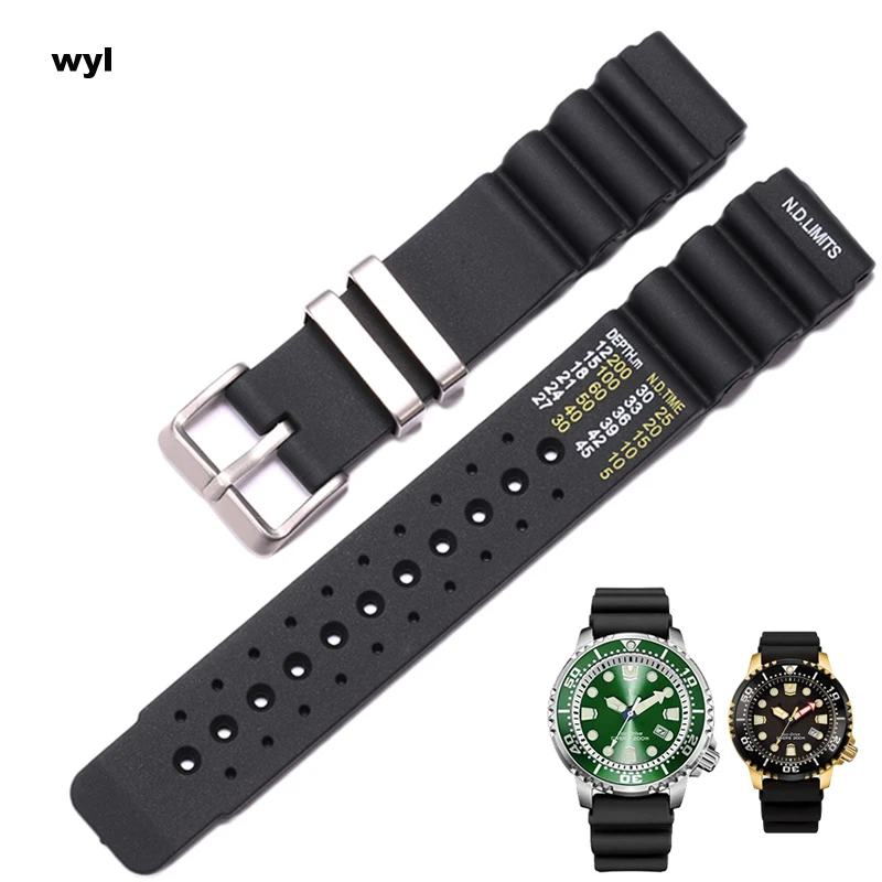 

Watch Accessories Resin Strap 20/22/24mm Suitable for Citizen promaster nd limits Solar Sports for Diver Seiko Steel Bezel Band
