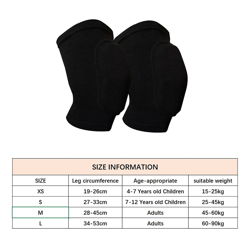 1Pair Sports Knee Pad Adults Kid Dance Knee Protector Elastic Thicken Sponge Knees Brace Support for Gym Yoga Workout Training images - 6
