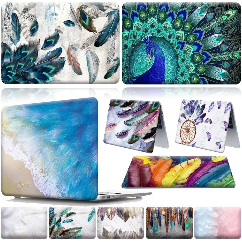 

Feather Pattern Laptop Case for Macbook Air 13 A2337 M1/Retina Pro 13 15 16 2020 A2251 A2289 A2159 Hard Cover A1466 A2338 A1932