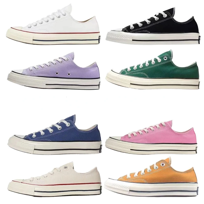 

Classic retro couples campus male and female low-top canvas shoes authentic vulcanized shoes ladies leisure sports in the 1970s
