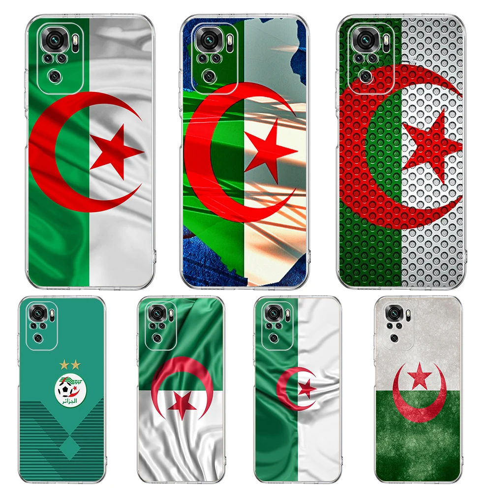 

Algeria Flag Phone Case for Redmi Note 11 11T K40 8 8T 9 10 8A 9A 9S 9C 7 Gaming Pro Plus 4G Silicone Transparent Shell Fundas