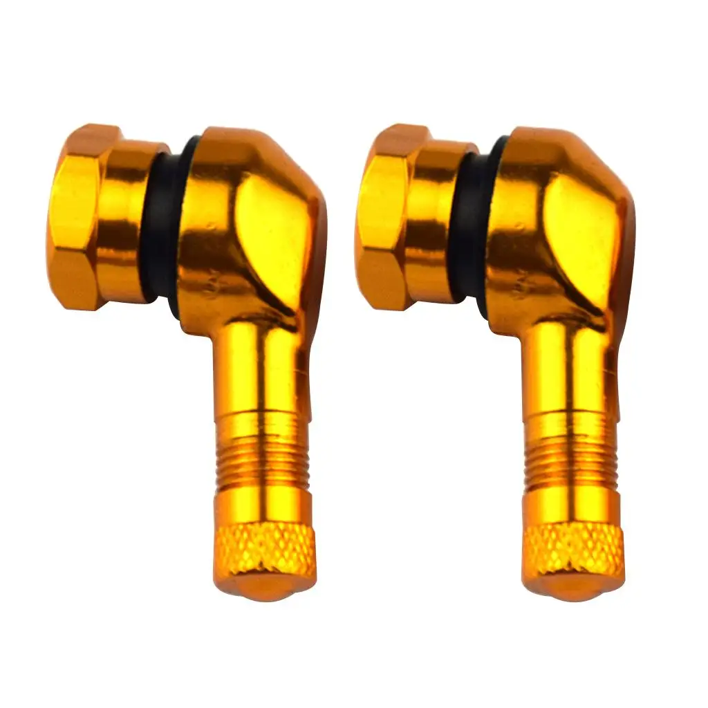 

2X 90 degree CNC Aluminum Universal Motorcycle Wheel Valve Stems Golden