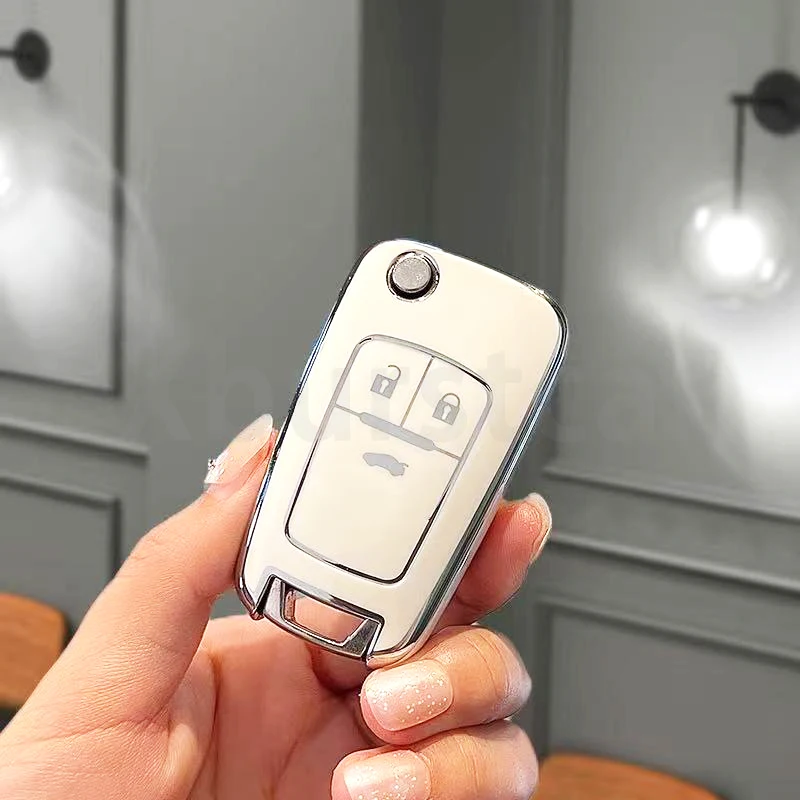 Складной чехол для ключей автомобиля Buick из ТПУ, держатель для ключей для Chevrolet Cruze Aveo Trax Opel Astra Corsa Meriva Zafira Antara J