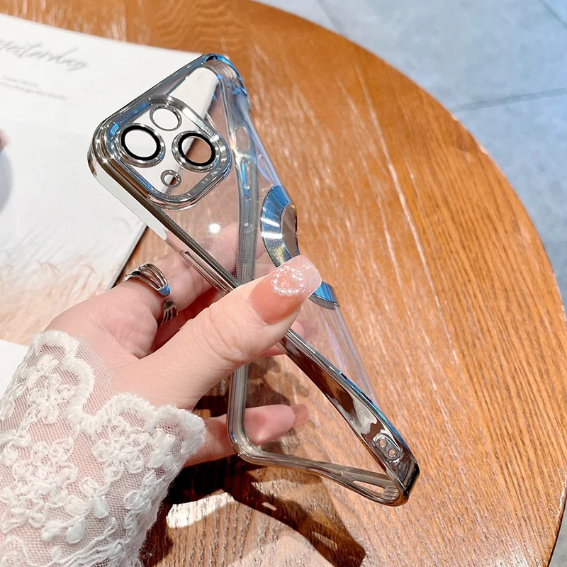 Прозрачный Роскошный чехол для iPhone мягкий со стеклянной защитой объектива