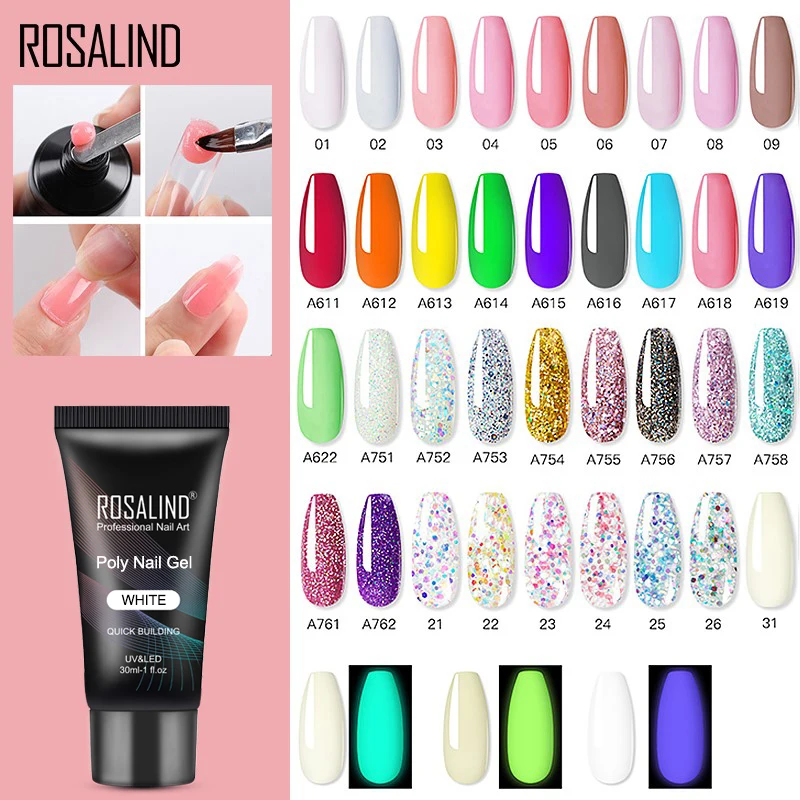 Полировочный полировщик ROSALIND Полупостоянный блеск для дизайна ногтей маникюра