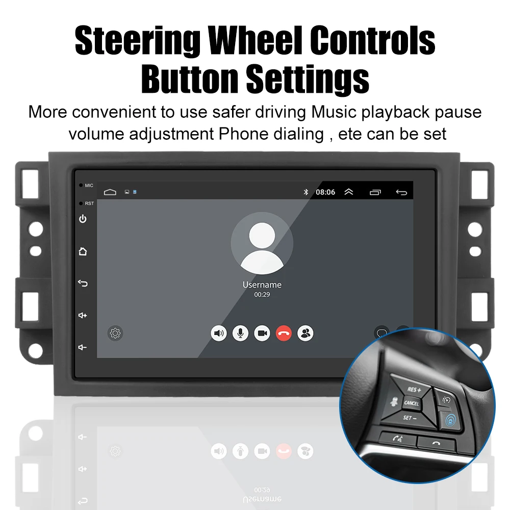 Автомагнитола 2 Din Android 10 1 Bluetooth 4-ядерный мультимедийный видеоплеер для шевролет