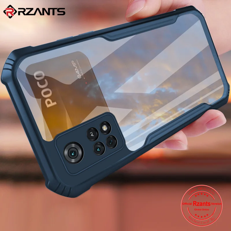 rzants for xiaomi poco m4 pro 4g case slim cover casing camera protection small hole phone shell free global shipping