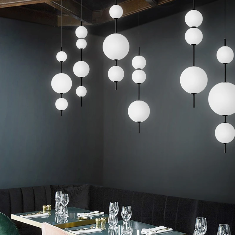

Скандинавская светодиодная стеклянная Подвесная лампа, подвесной светильник в виде тыквы для ресторана, кафе, бара, спальни, кухни, столово...